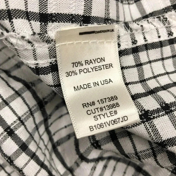 Alter’d State Women’s Black Ivory Plaid‎ Peplum Crop Top Medium NWT - Picture 6 of 6